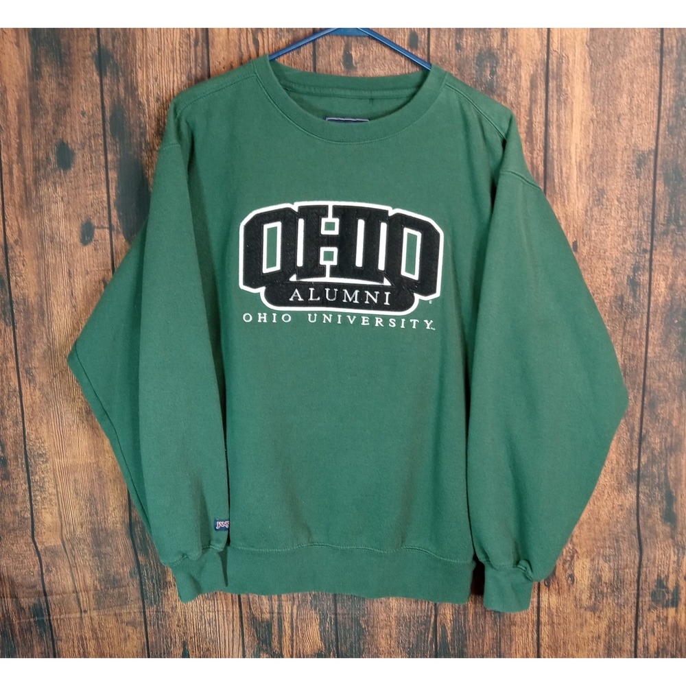 Jansport Ohio University Alumni Sweatshirt Mens Medium Green Crewneck Pullover